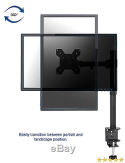 VIVO Single LCD Monitor Desk Mount Stand Fully Adjustable/Tilt/Articulating for