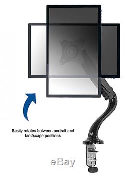 VIVO Single LCD Monitor Desktop Mount Stand / Black Deluxe with Gas Spring for 1