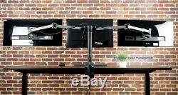 VIVO Triple Computer LCD Monitor Desk Mount VESA Stand Black Heavy Duty