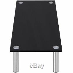VidaXL TV LCD Stand Table Shelf Monitor Riser White/Black 31.5/39.4