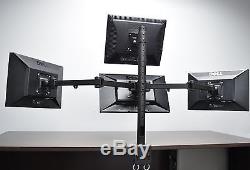 Vivo Quad LCD 4 Screen Heavy Duty Stand Monitor Mount