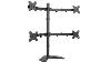 Vivo Stand V004f Quad LCD Monitor Desk Stand Mount Free Standing Adjustable 4 Screens Upto 24
