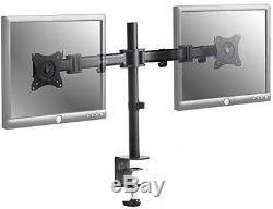 VonHaus Double Twin Arm LCD LED Monitor Desk Stand Mount for 13-27 Screens