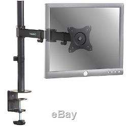 VonHaus Single Arm LCD LED Monitor Desk Mount Bracket for 13-27 Screens