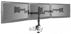 VonHaus Triple Arm LCD LED Monitor Desk Mount Bracket Stand for 13-27 Screens