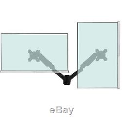 WALI Dual LCD Monitor Gas Spring Wall Mount Fully Adjustable Fits Two Screens