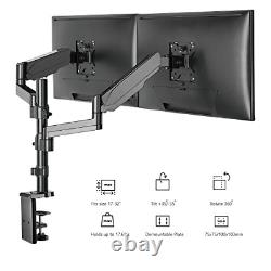 WALI Premium Dual LCD Monitor Desk Mount Fully Adjustable Gas Spring Stand for