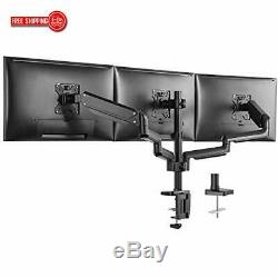 WALI Premium Triple LCD Monitor Desk Mount Fully Adjustable Gas Spring Stand for