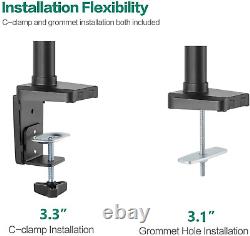 WALI Premium Triple LCD Monitor Desk Mount Fully Adjustable Gas Spring Stand for