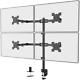 WALI Quad LCD Monitor Desk Mount Fully Adjustable Stand Fits 4 Screens up to 27
