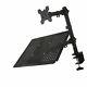 WALI Single LCD Monitor Desk Mount Fully Adjustable Stand with Extra Laptop T
