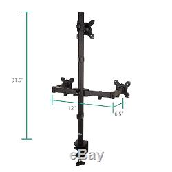 WALI Triple LCD Monitor Desk Mount Fully Adjustable Stand Fits Three Screens up