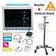 With Vertical Stand ICU Patient Monitor, 12.1lcd+6 parameters+trolley cart, FDA